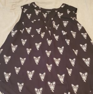 Torris Georgette tank w/ pup